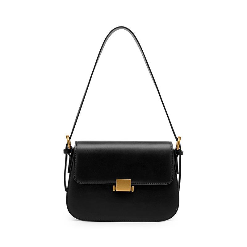 Premium Sense Niche Design Armpit Bag Leather Women's Bag Spring and Summer Tofu Bag Shoulder Messenger Bag