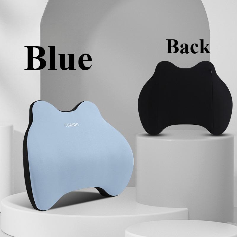 Compressible car headrests and lumbar support kits, memory foam breathable cushions and neck pillows