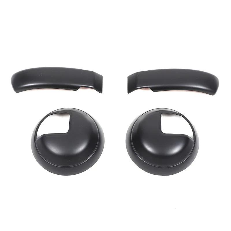 For Fiat 500 2010-2024 ABS Carbon Fiber Car Ide Handle Panel Frame Cover Trim Sticker Interior Car Accessories