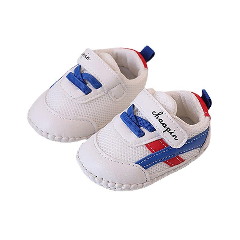 Spring and Autumn New 0-1 Years Old 2 Boys and Girls Baby Toddler Shoes Soft Sole Hollow Mesh Shoes Beginner