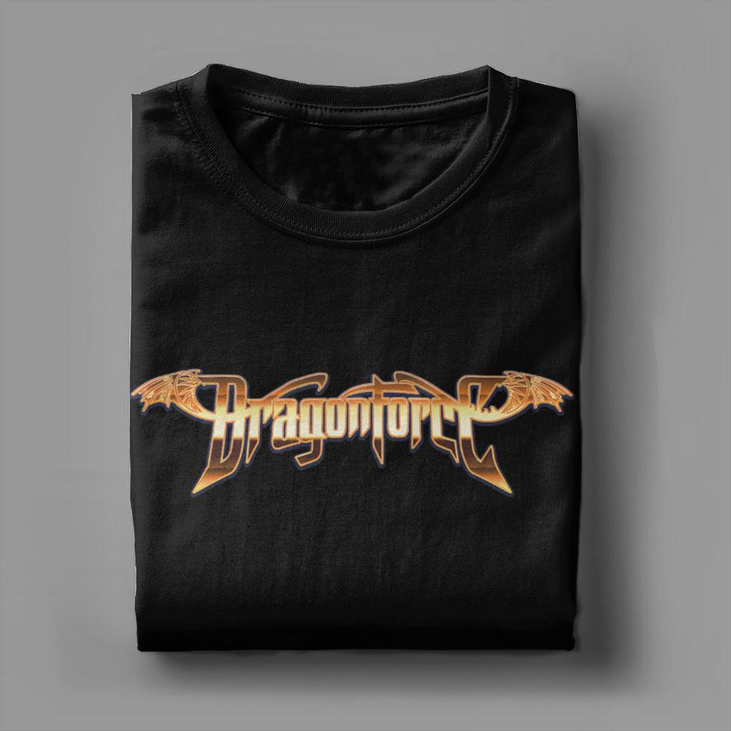 Men Women Graphic Print Dragonforce Rock Metal Band  T Shirt Tee 100% Cotton  T-shirts Clothing