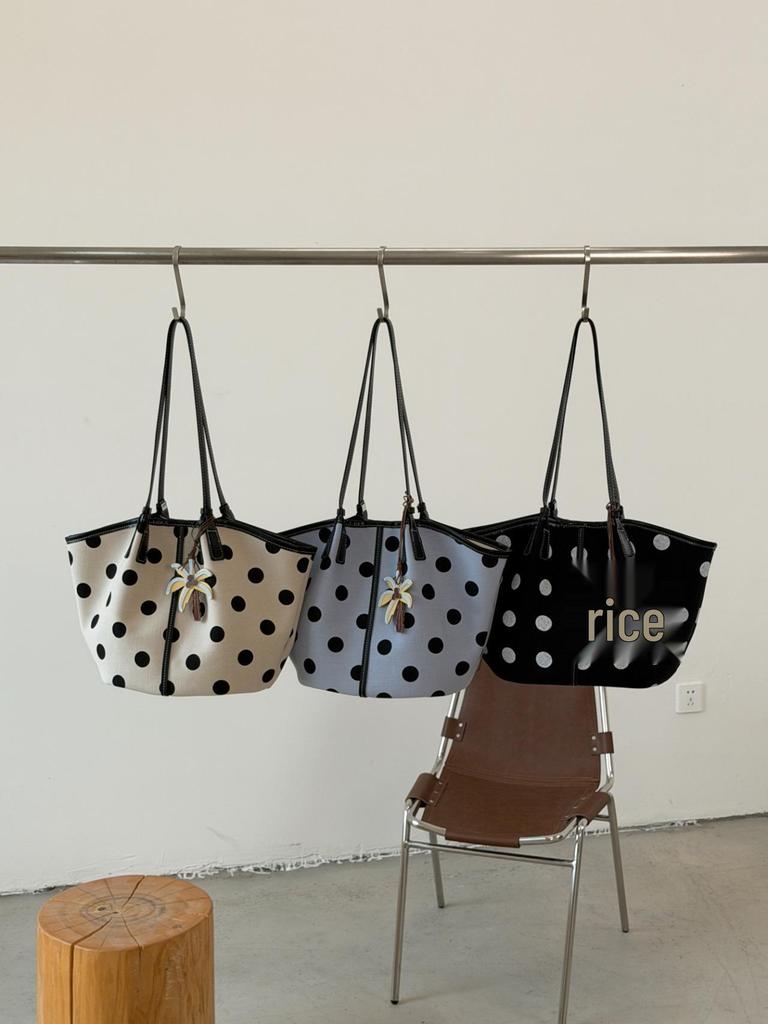 2026 Summer Polka Dot Bow Shoulder Bag for Women