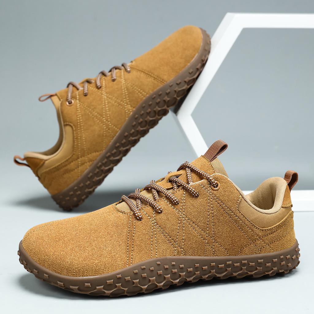 TUINANLE Mid Top Barefoot Shoes Mens Womens Wide Toe Hiking Boots Outdoor Non-Slip Trail-Running Shoes