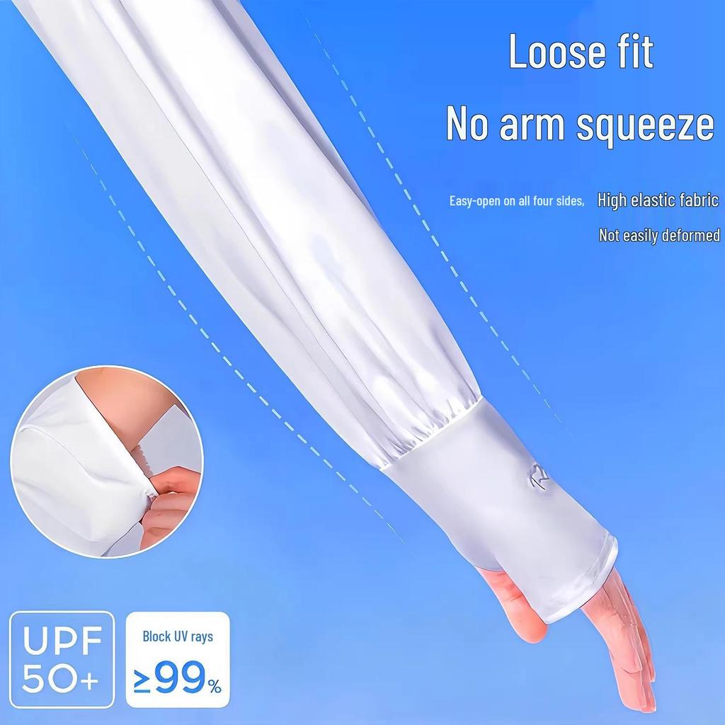Sun Protection Ice Silk Arm Sleeves: Men's & Women's UV Protection, Plus Size, for Cycling & Driving