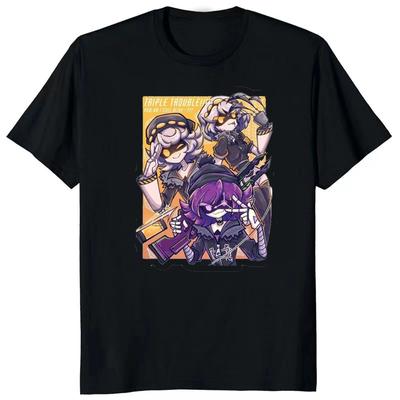 Nowy T-shirt z kreskówką o zabójczych dronach, poliestrowy, dla kobiet, CYN Humor, na co dzień, nowość, modny, z grafiką, oversize