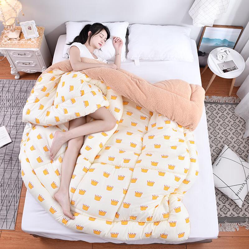 Flannel Sherpa Fleece Warm Winter Quilt