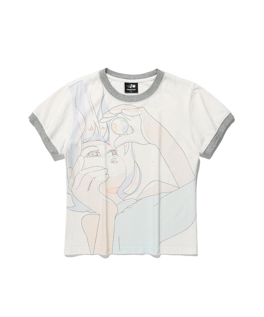 NICEGHOSTCLUB Ghost Angels Ringer Tee_White(Ng2Gmft500C)