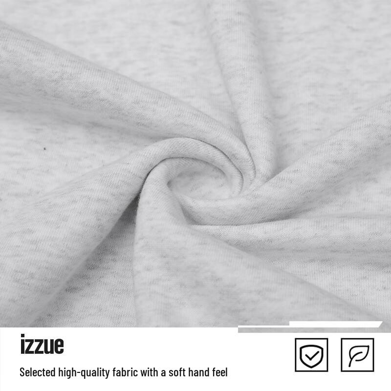 Izzue Unisex American Style Letter Print Hooded Sweatshirt