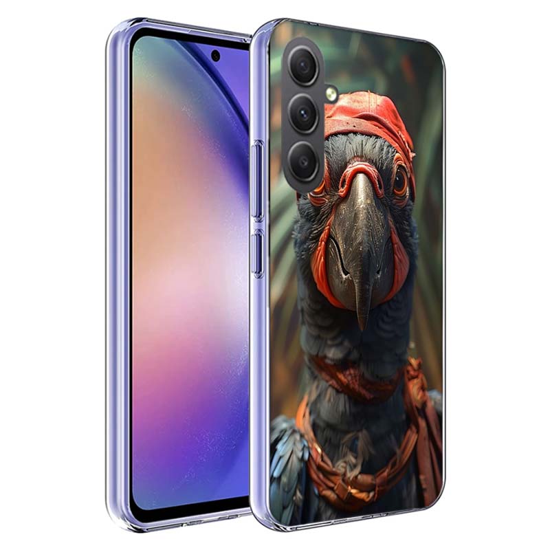 Macaw Pirate Phone Case for Samsung A17 A37 A57 A07 A16 A26 A36 A56 A06 A02S A12 A22 A32 A52S A04S A14 A24 A34 A54 A03 A13 A33 A