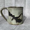 350ml Flaming Dragon Pattern Mug Ergonomic Handle Milky Yellow Glaze Mug Hand-painted Dragon Ceramic Drinkware