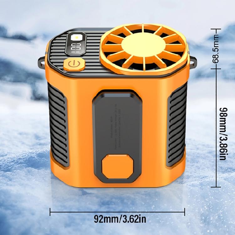 USB Rechargeable Small Waist Fan 3 Speeds Wearable Belt Fan Clip on Wearable Belt Personally Fans Outdoor Cooling Device