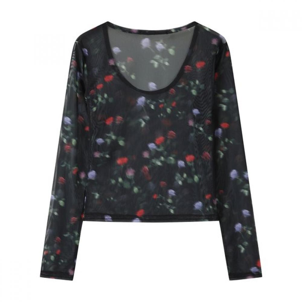 Ggpx New York Sheer Flower Blouse Gq8sh039f