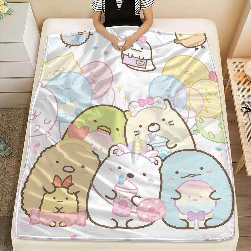 Sumikko Gurashi Flannel Blanket, High quality Comfortable for All Seasons, Home Decor, Warmth and Comfort