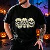 Halloween Three Skulls Evil T Shirt Men Vintage Gothic Graphic Oversized Tee Tshirt Male Unisex Halloween Party Costume Tops