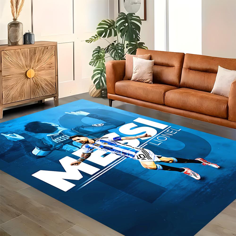 Argentina Messi Celebration rug for living rooms, bedrooms, home décor, and as gifts.