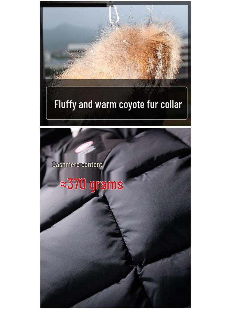 Herren Canada Goose Mittellanger Daunenparka 2025 - Neuer Winterstil, Verdickter Windbreaker Arbeitskleidung