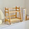Trapezoidal Desktop Organizer 2-Tiers Display Stand New Countertop Bookshelf  Dormitory