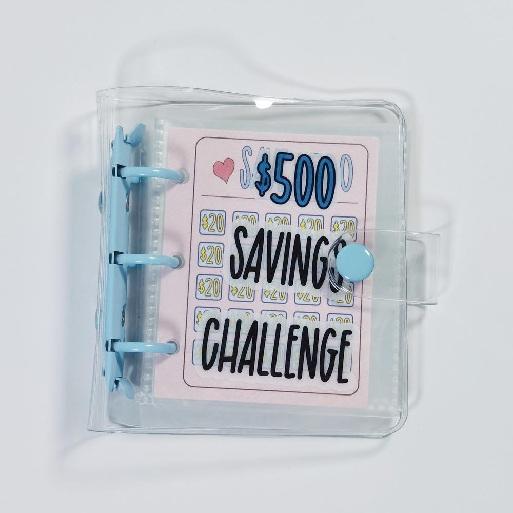 Cross-border Mini Cash Saving Binder: Loose-leaf Money Bag and Savings Challenge Book