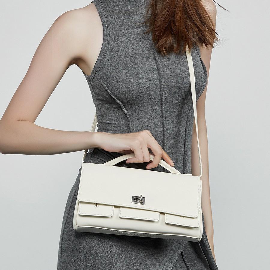 Genuine Leather Cowhide Women's 2025 Spring New Crossbody Shoulder Bag Luxury High-end Handbag Clutch Women's Bag