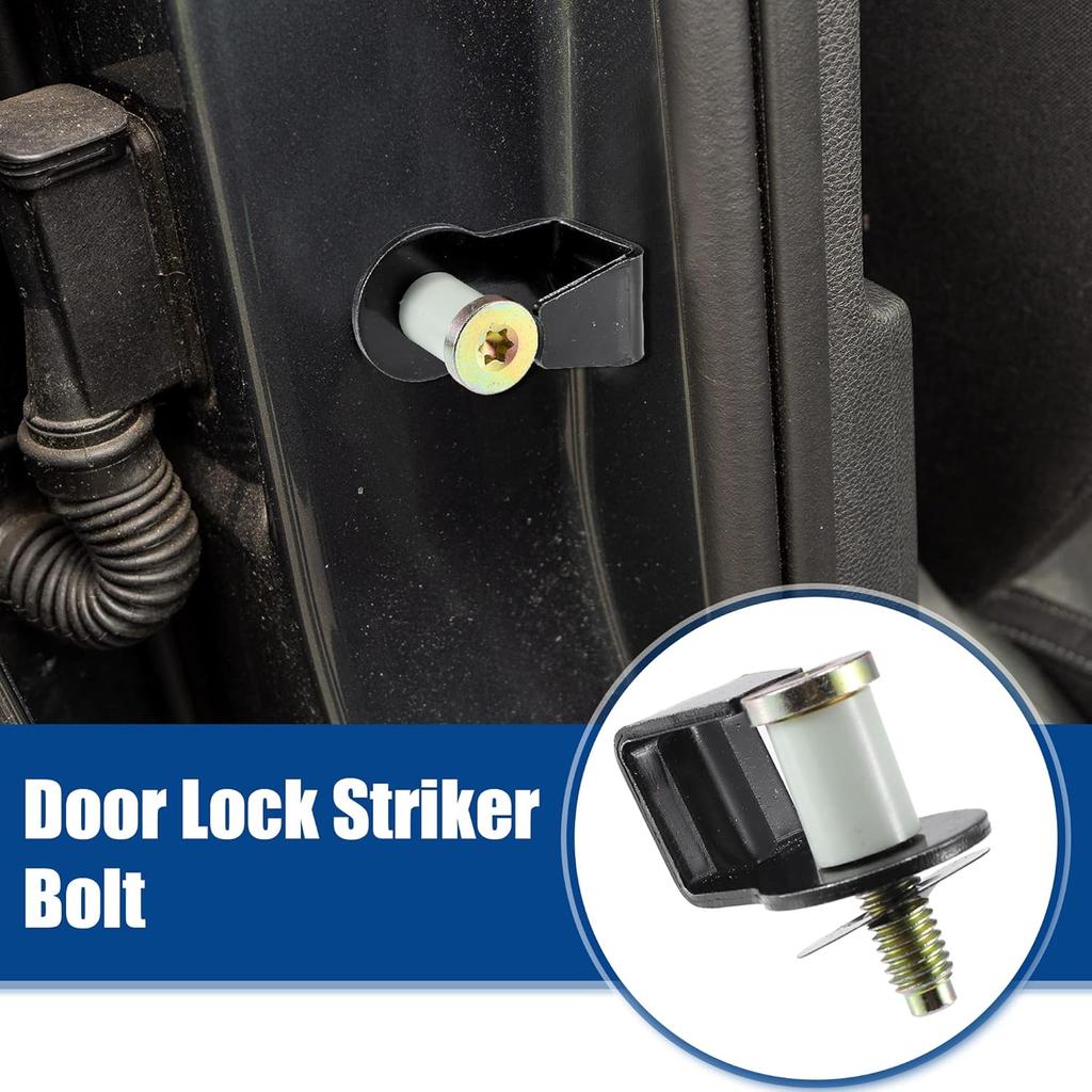 ACROPIX Door Lock Striker Bolt Assembly Replacement Fit for Ford F-150 F-250 F-350 1984-1996 NO. E9AZ 5422008-A - Pack of 2 Black
