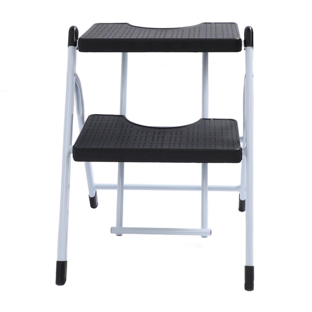 2 Step Ladder Folding Step Wide Pedal Lightweight Anti Slip Portable Collapsible 2 Stool Ladder