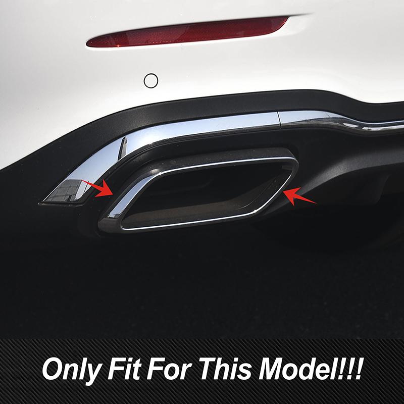 For Mercedes Benz C Class W206   Car Rear Tail Throat Muffler Decoration Frame Exhaust Pipe Sticker Exterior Accessories