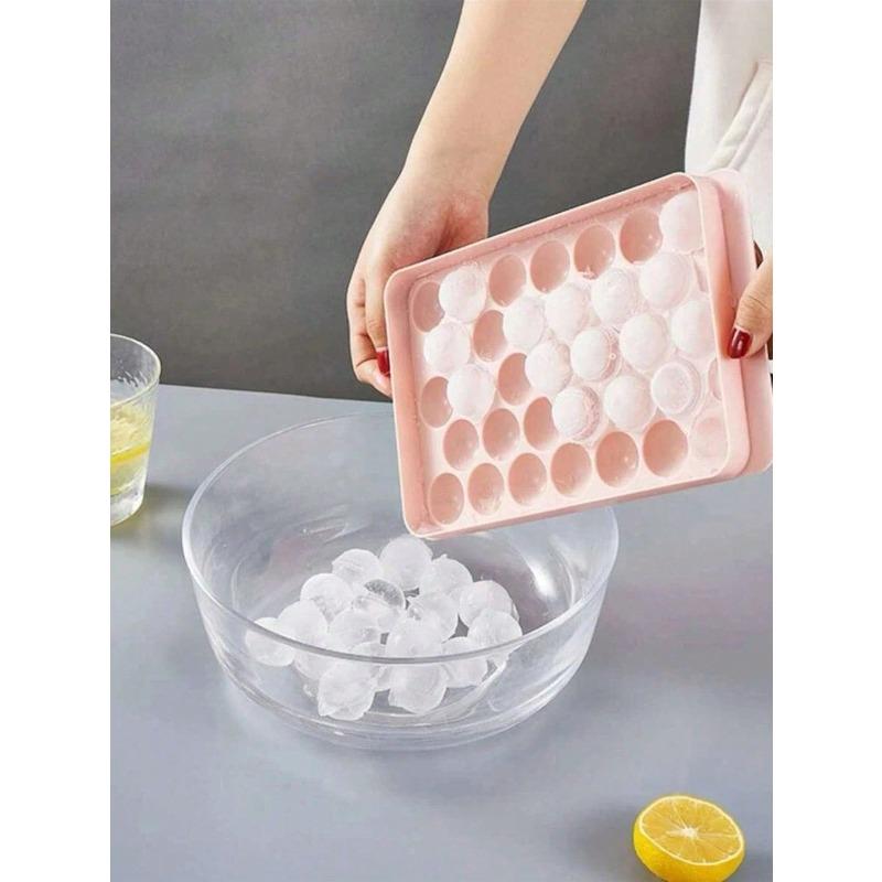 Random Size Ice Cube Tray with Lid, Refrigerator Ice Cube Mold, Mini Round Ice Ball Maker Mold