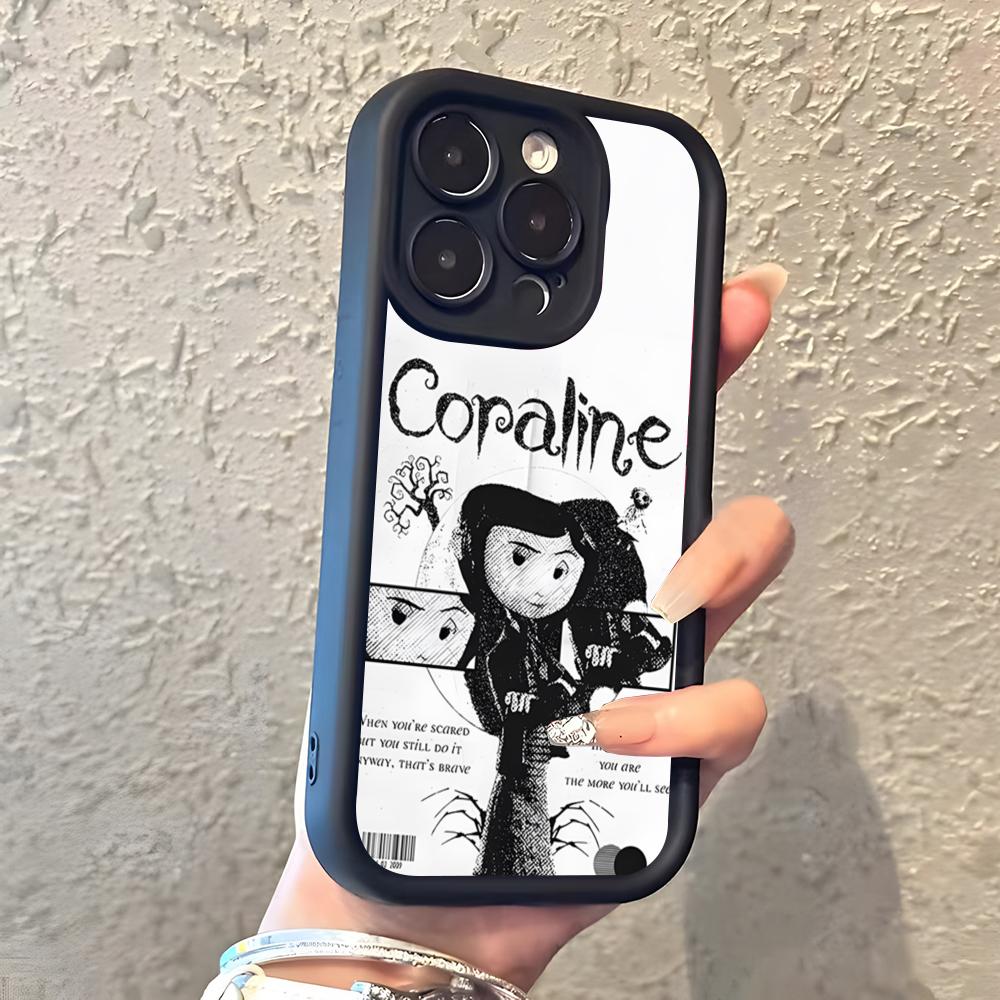 Anime Hot C-Coraline Phone Case For IPhone 17 Pro Max 16 15 14 Pro Max IPhone 13 Pro Max 11 Plus Silicone Cover