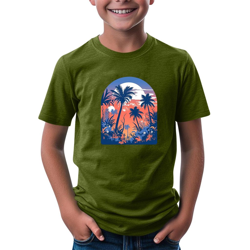 Kleinkind Mädchen Jungen T-Shirts Kinder Top Jungen und Mädchen Bedrucktes Kurzarm T-Shirt