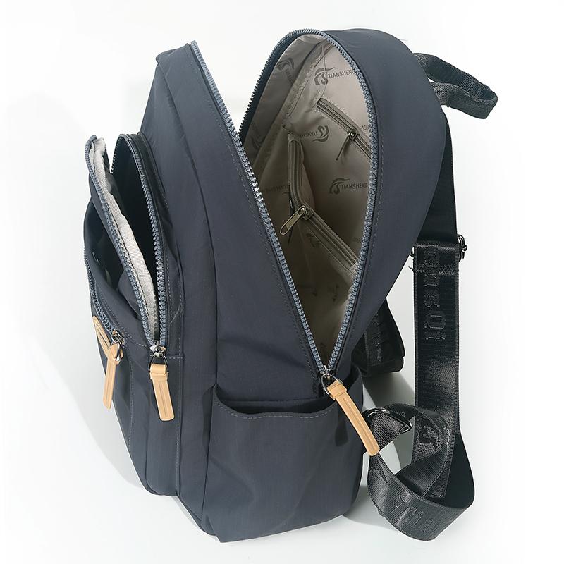Minimalist Nylon Backpack for Women Large Capacity School Bag Casual Travel Daypack Purse