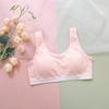 Printed  Solid Color Lightweight Breathable Developmental Training Vest Soft Sleep Inner Undergarment for Puberty School Girls