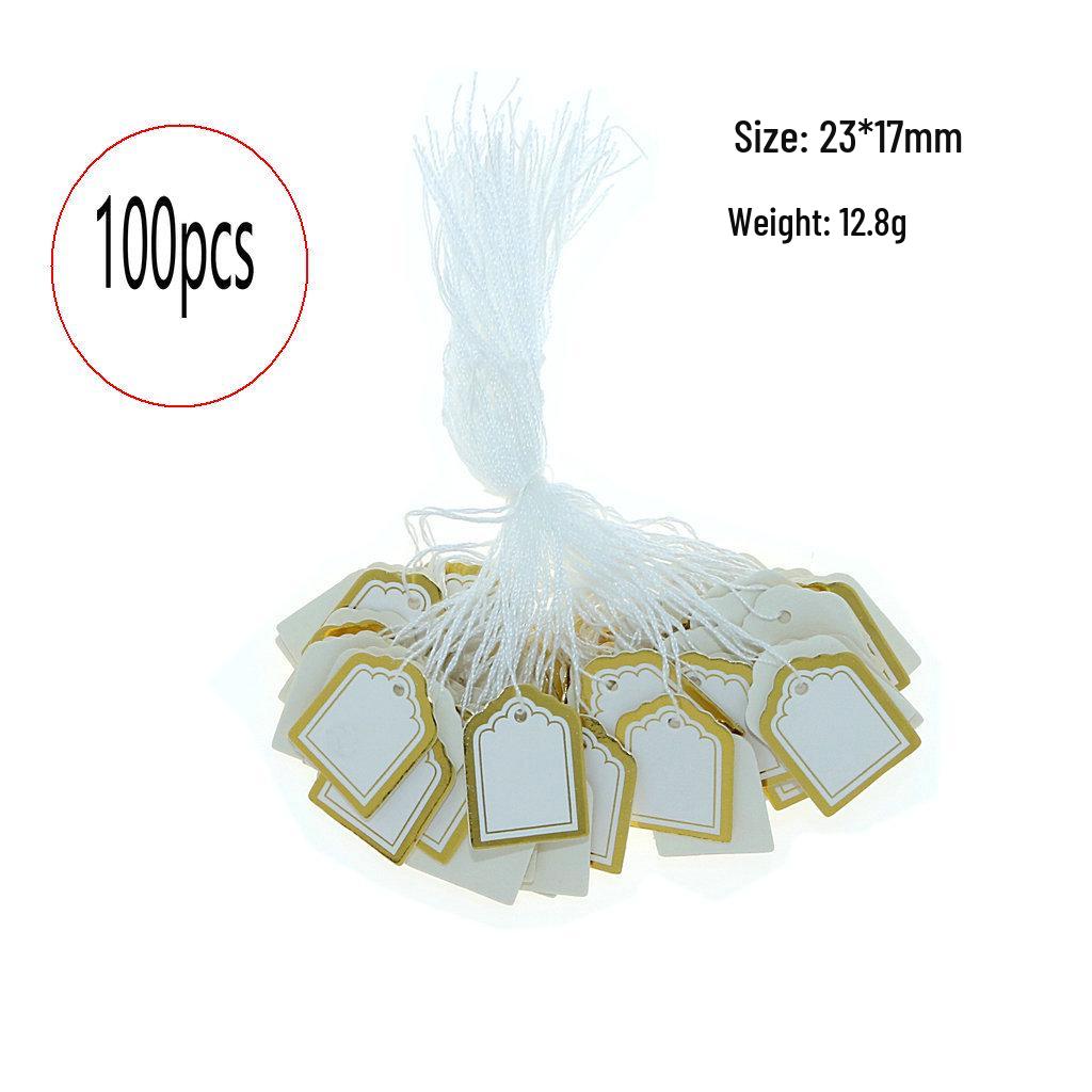 

Набор из 100 хлопковых бирк для ювелирных изделий, для рукописного заполнения, для DIY-дисплея