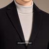 Men's Detachable Goose Down Liner Wool Blend Overcoat