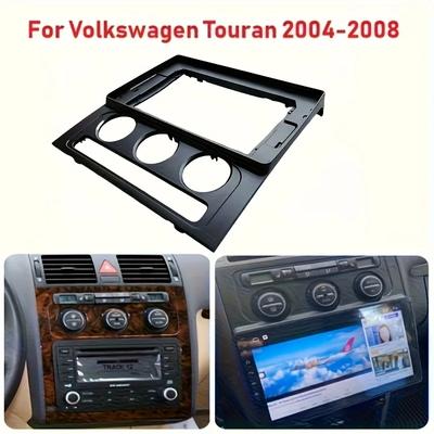 Autoradio Einbaurahmen-Set für Volkswagen Touran 2004 2005 2006 2007 2008 Auto Stereoanlage Mittelkonsole Halter Blende Zierleiste Einfassung