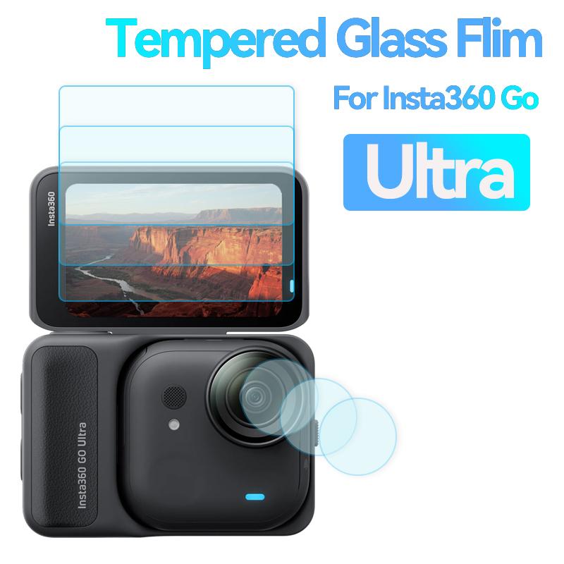 Screen Protector for Insta 360 Go Ultra Tempered Glass Camera Lens Screen Protector Film for Insta 360 Go Ultra Accessories Set