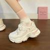 Lightweight women's shoes new ins platform dad shoes high value fashion versatile mesh soft sole sports shoes