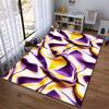 Abstract Purple and Gold Swirl Pattern Carpet for Modern Living Rooms Suitable for use as an anti-slip for living room bedroom sofas