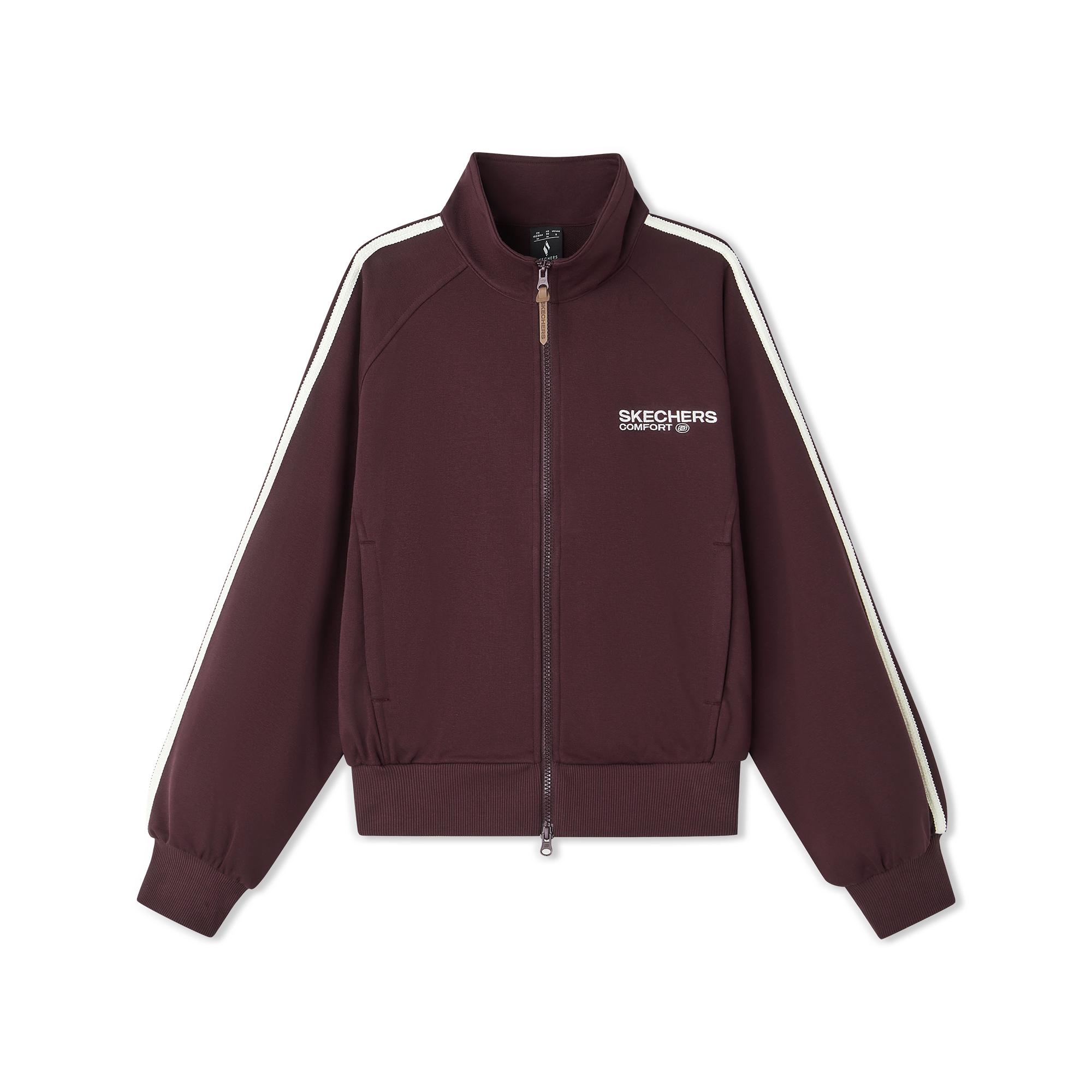 Skechers Sports Alliance Series Casual Loose Warm Windproof Waterproof Embroidered Logo Stand Collar Zipper Jacket Soft Comfortable L325W099-00T5 M