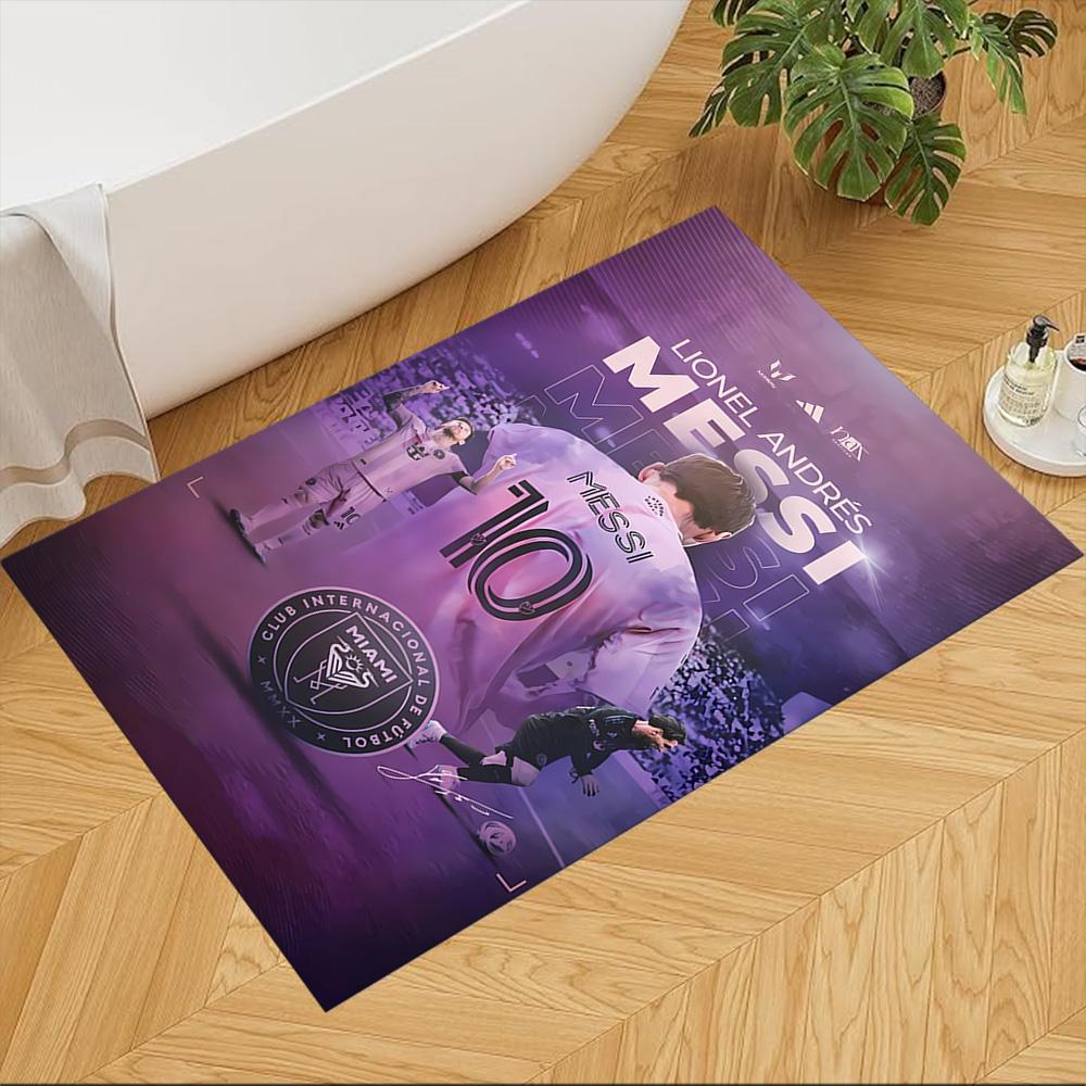 Messi's Legacy Soccer Carpet Suitable for Foyer Playrooms Dining Room Game Room Anti-slip Rug Decorate Offices Perfect Birthday/Christmas Gift Idea