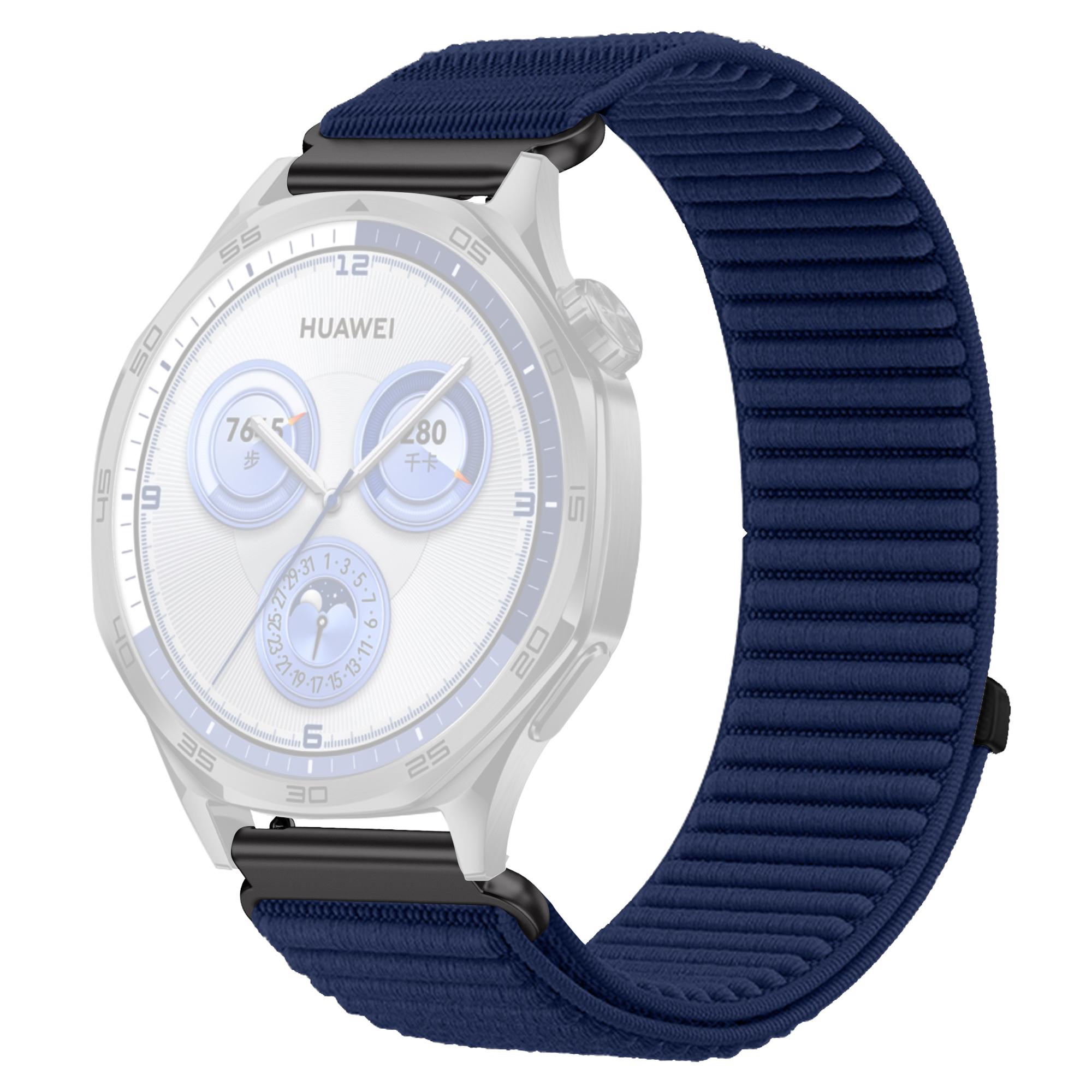 

Для Samsung Galaxy Watch7 44мм/40мм Ремінець на зап ястя 20мм Застібка-липучка Нейлоновий плетений ремінець для годинника Dark Blue