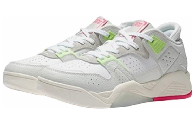 Li Ning Slip Resistant Abrasion Resistant Cushioning Low top Vintage Basketball Shoes Women's Gray Green Red AGBS032-3