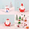 Enchanting Christmas Tree Santa Claus Snowman Ornaments Adorable Miniature Garden Figurines For Festive Decor