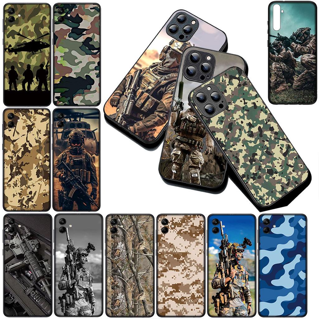 for Motorola Moto G86 G57 E14 E15 G14 G34 G67 G84 G24 A54 G15 Power E22 Phone Case Camo Military Army Camouflage Special Forces