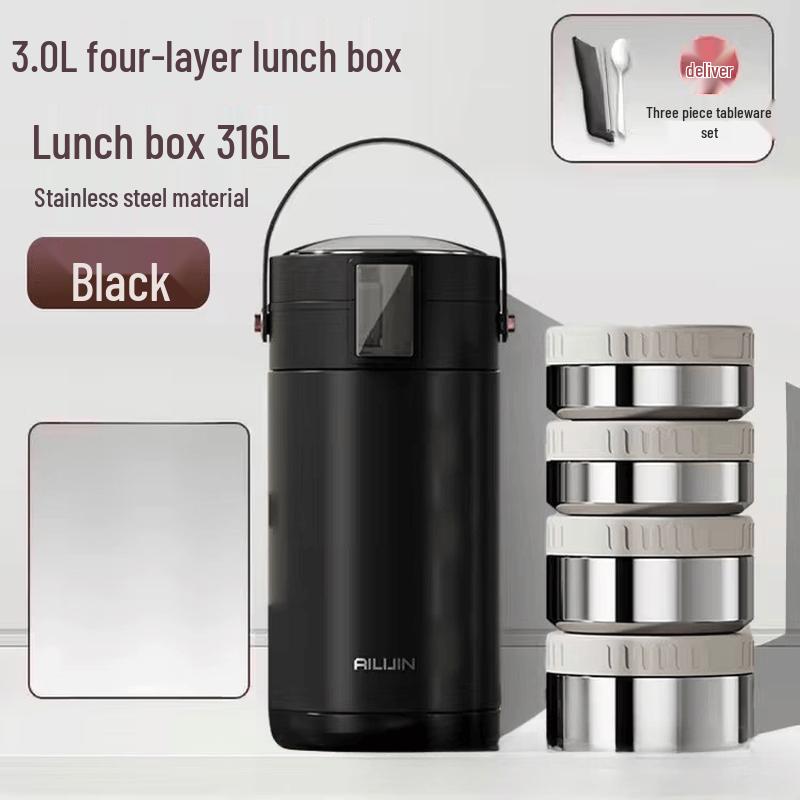 

Ru Han 3.0L Insulated Stainless Steel Lunch Box