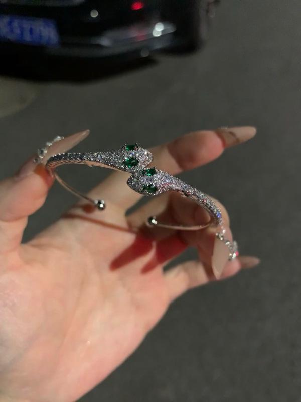 Europejsko-Amerykańska Otwarta Bransoletka Okrągła z Cyrkoniami – Lekko Luksusowa Bransoletka High-End dla Kobiet