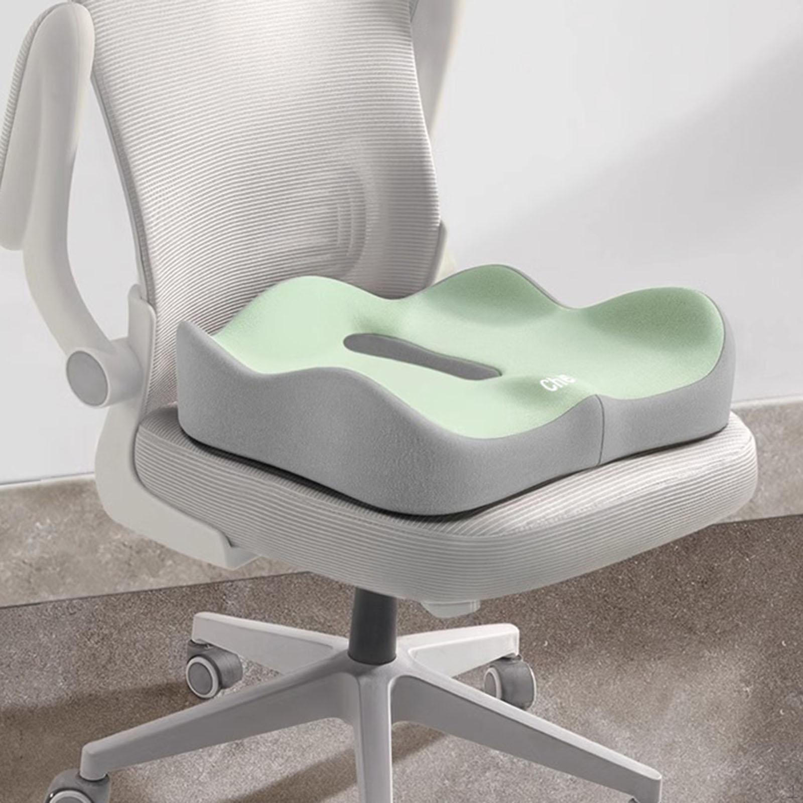 Memory Foam Seat Cushion Butt Pillow Premium Ergonomic Anti Slip Bottom Gifts Cushions Chair Green Gray 1495₽