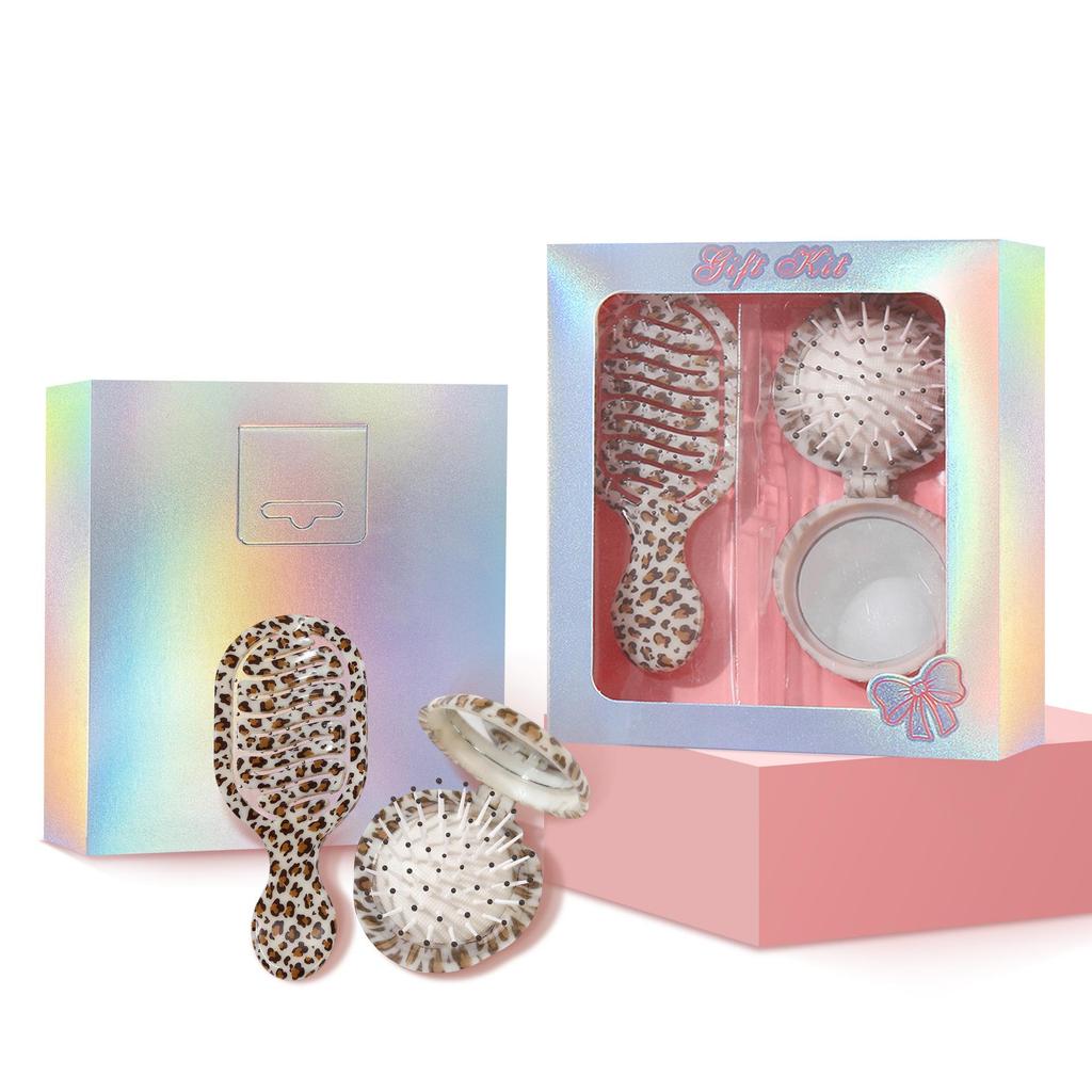 Special Water Transfer Mirror Comb Gift Set for Women and Children