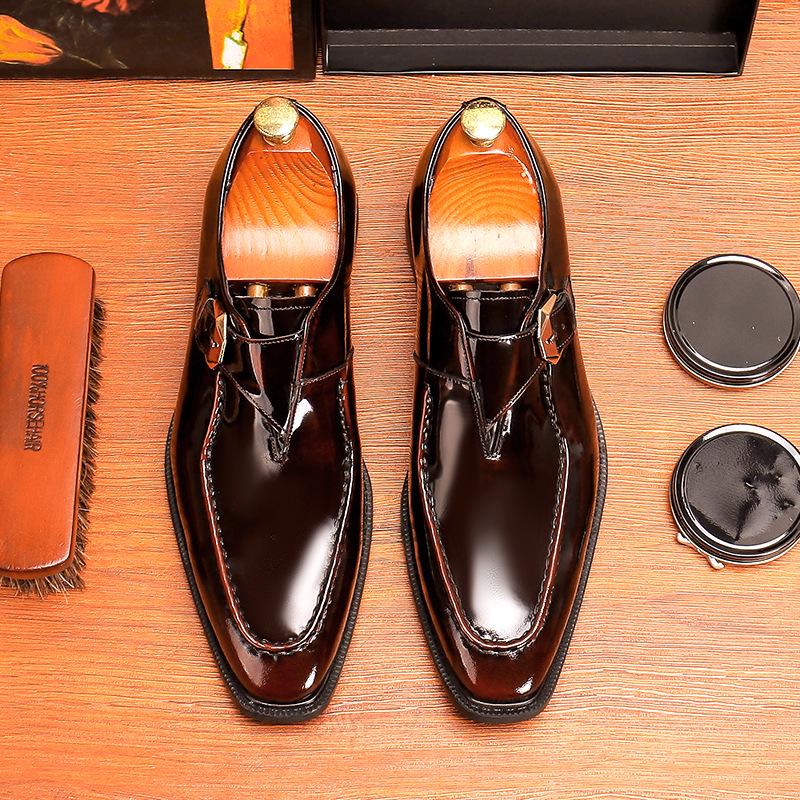 Pánské mokasíny VIP z pravé kůže, černé, nazouvací - Obchodní formální a ležérní obuv