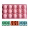 Silicone Chocolate Mold 15 Cavity Round Shape Baking Mold Non-Stick Freezer Mold Oven