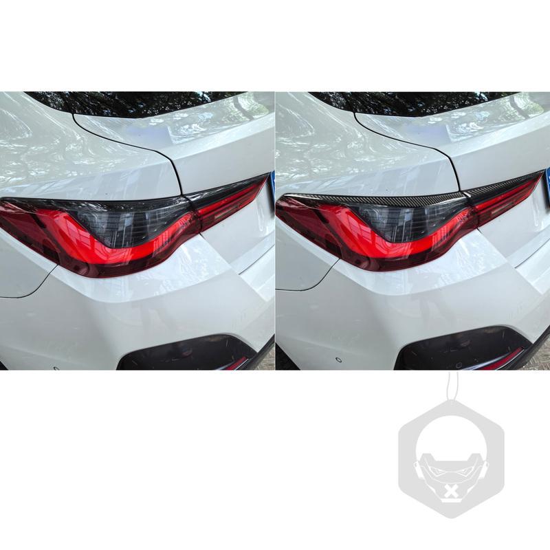 Kohlefaser Autozubehör Rückleuchten-Header Modifizierte Außenverkleidung Abdeckung Aufkleber Für BMW 4er Serie 4-Tür G22 G23 G26 -2025
